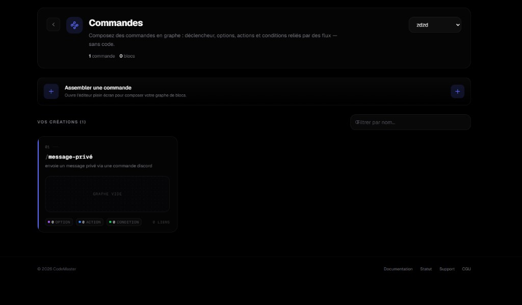 Éditeur de commandes CodeMaster
